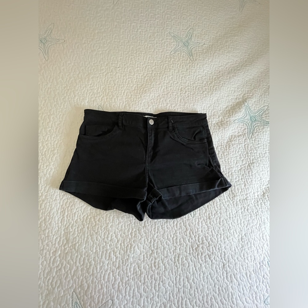 H&M Black Denim Shorts